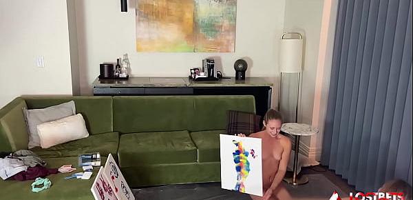  College Girls Anya & Lexie have some Nude Fun with Paint
